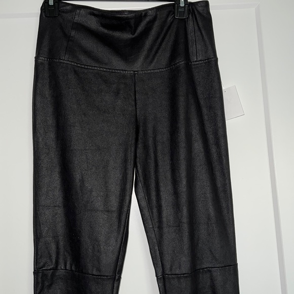 New Trouvé faux leather black leggings small sheen shimmer s high waist Nwt - Picture 1 of 5